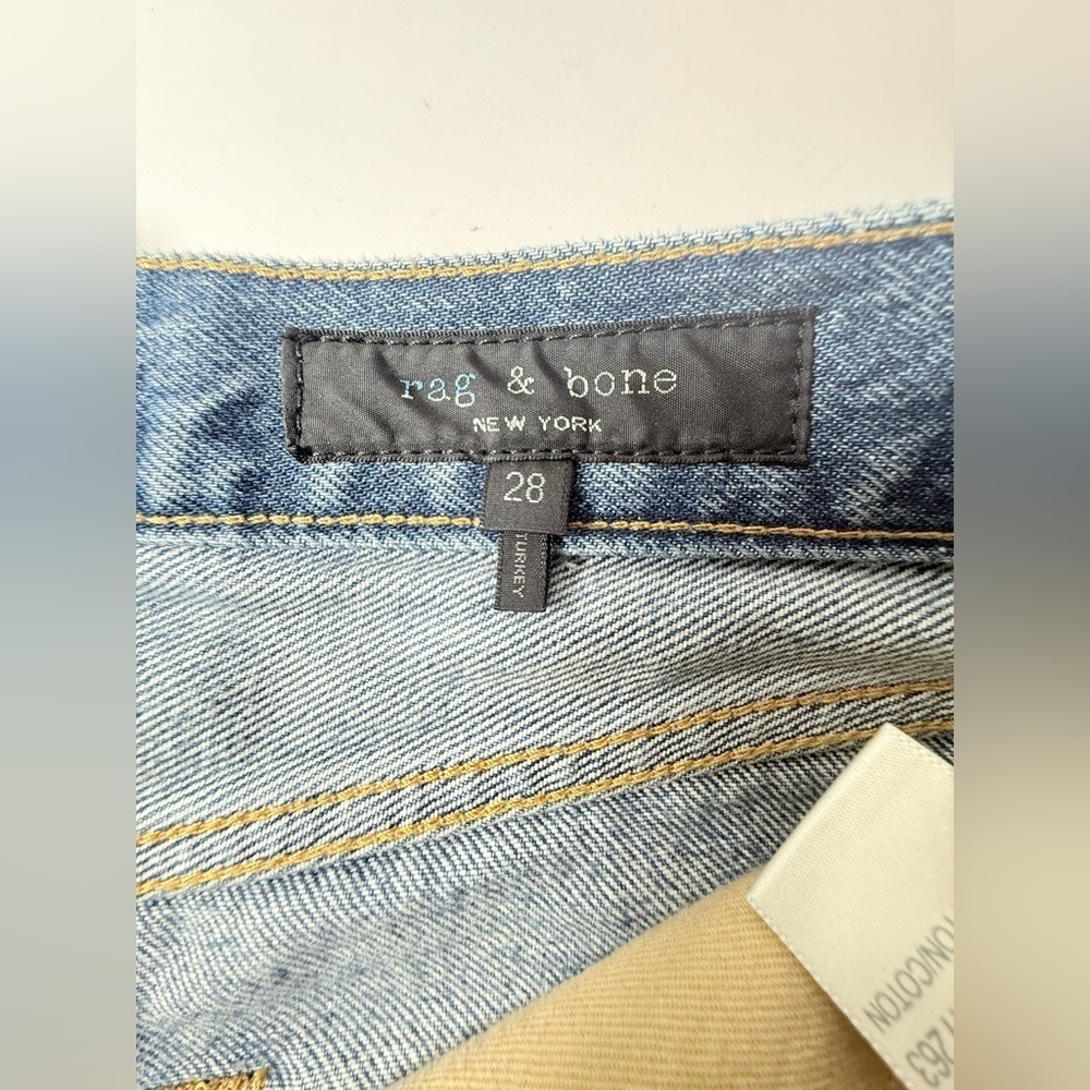 rag & bone Faded Blue Denim Shorts - Picture 3 of 11
